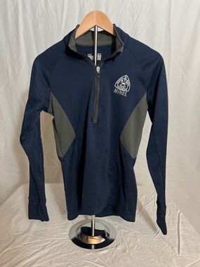Colorado School of Mines Under Armour Navy & Gray Quarter-Zip Pullover Size M